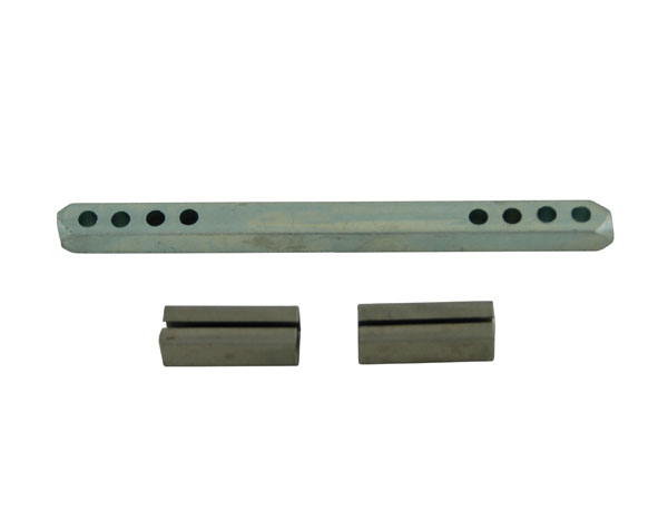 Carre percé poignées de porte 7x90mm + 2 fourreaux 7/8mm 