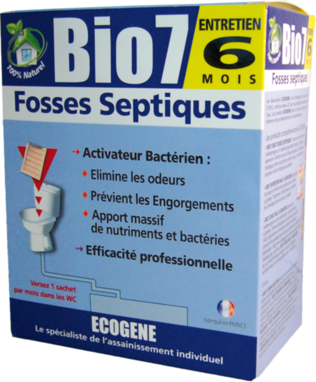 Entretien fosses septiques 6 mois Bio7 - ECOGENE