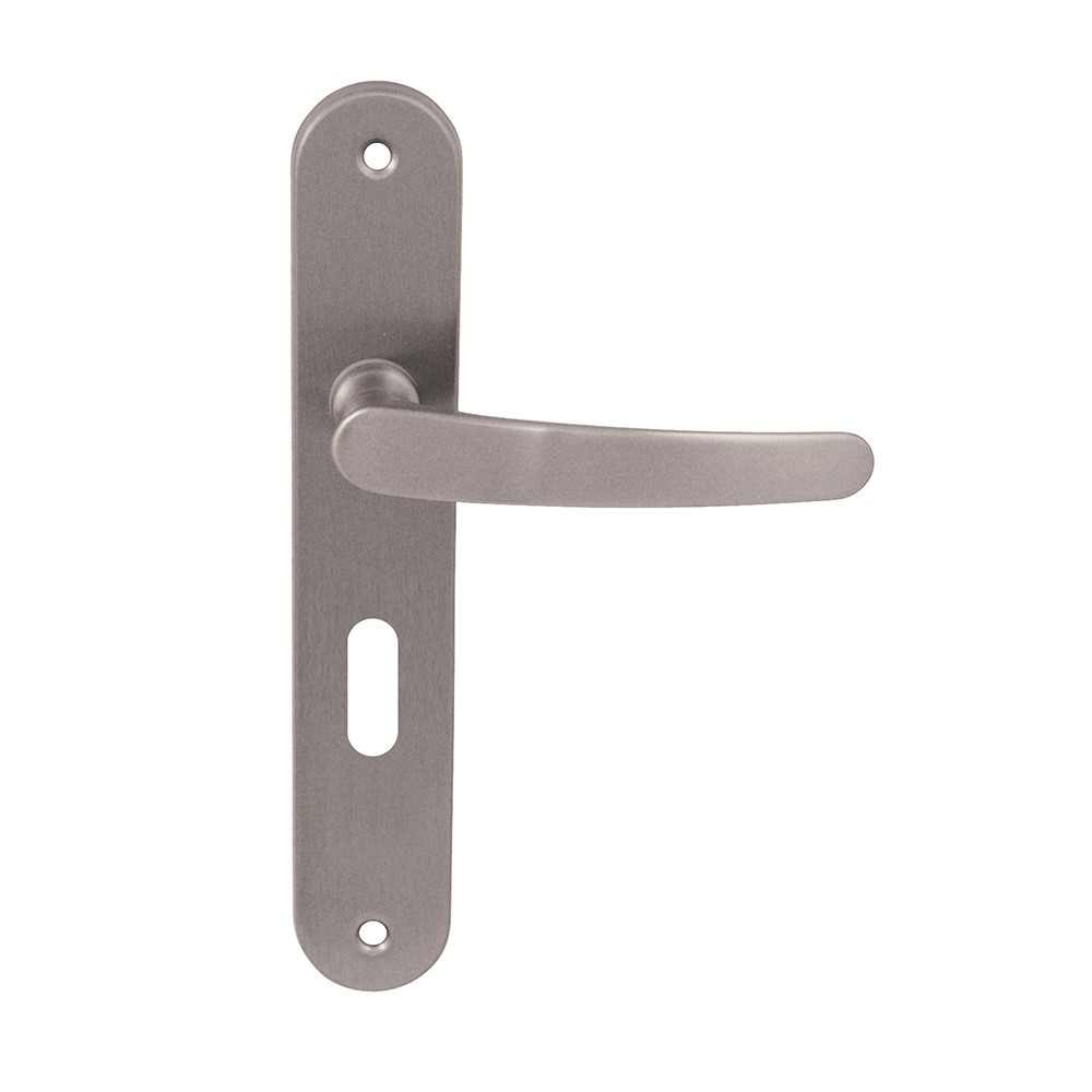 Poignées de porte clé Lude en aluminium nickel mat - B BEAUTY