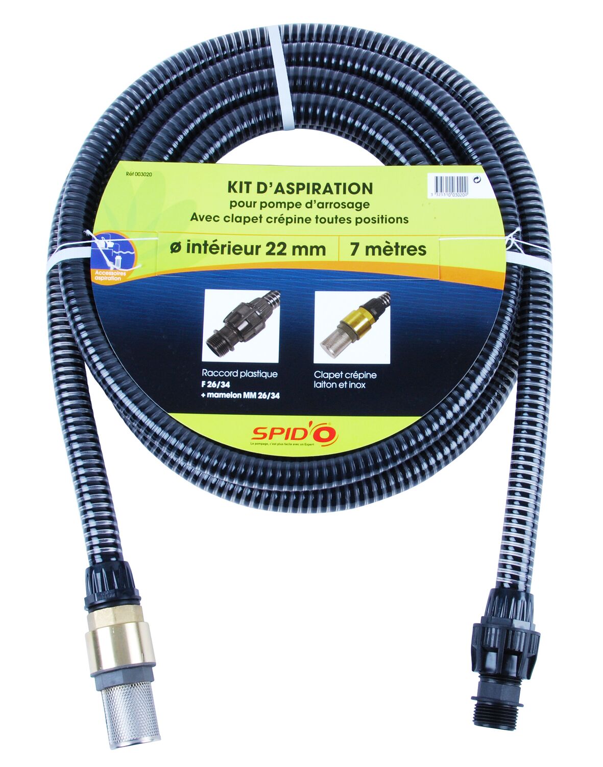 kit d'aspiration laiton 7m D22