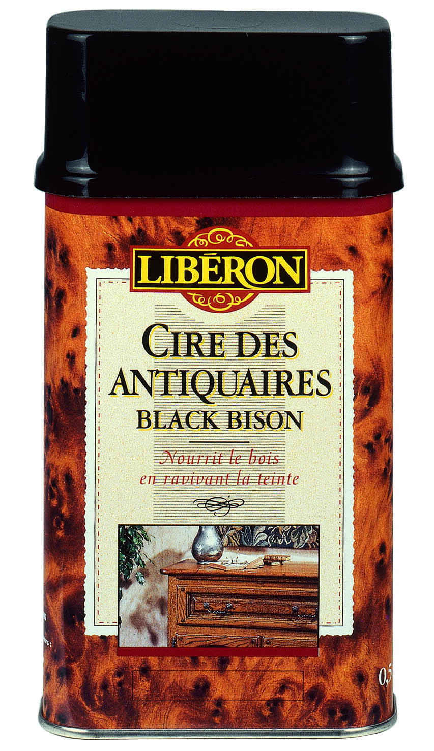 Cire antiquaire « black bison » pâte 0.5L - Chêne clair- LIBERON