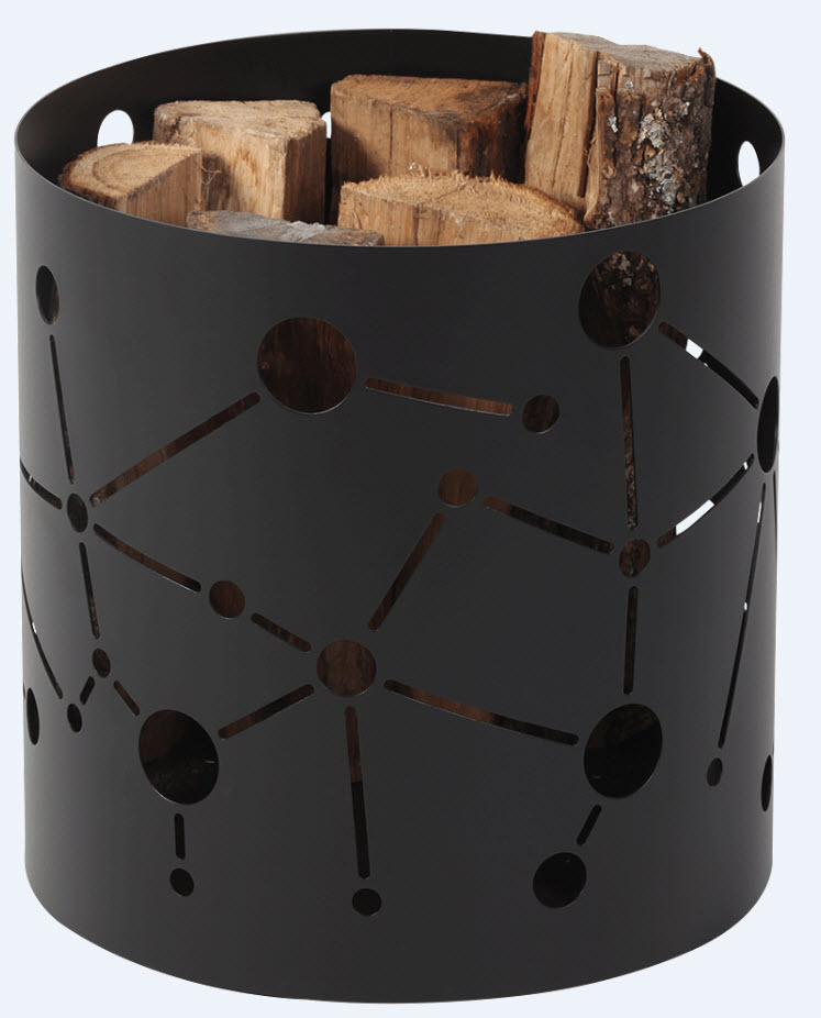 Rangement à bois Spektra noir