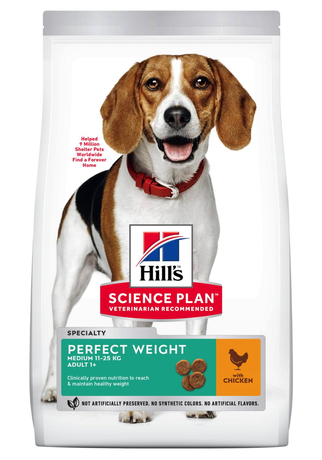 Croquettes chien Perfect Weight poulet 2kg - HILL'S SCIENCE PLAN
