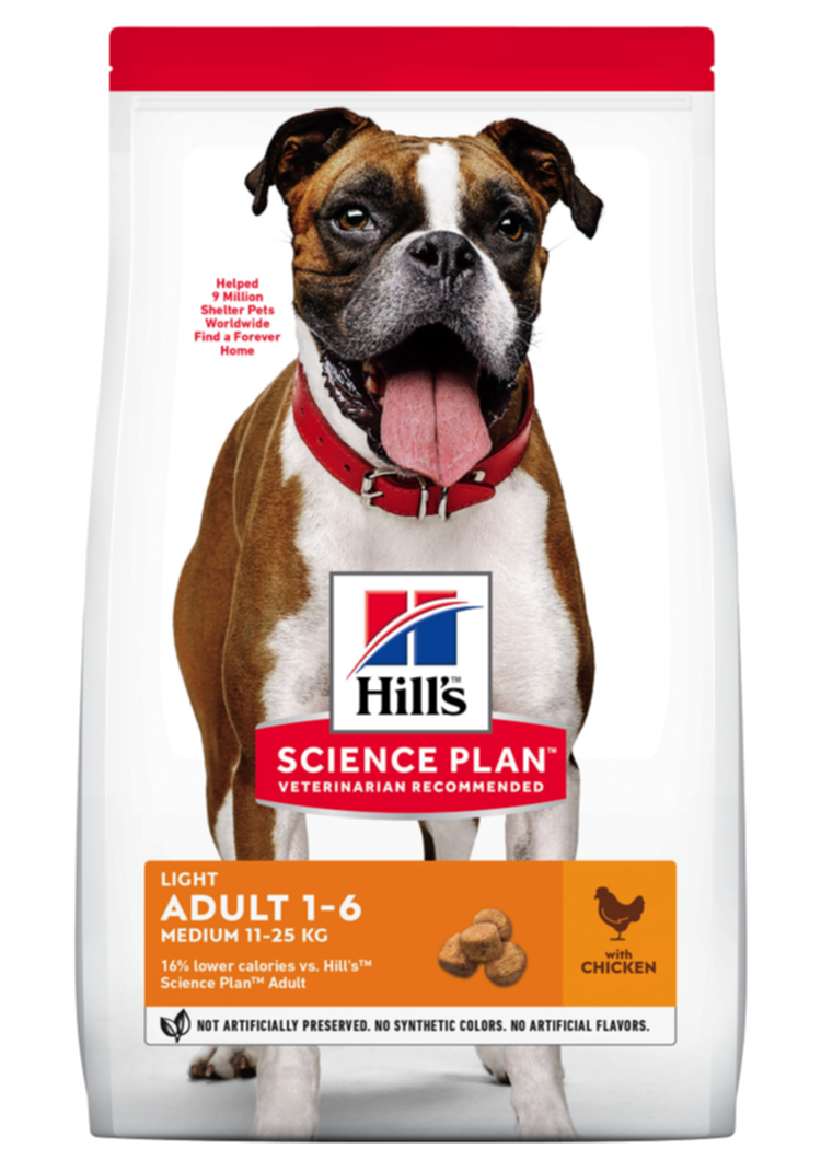 Croquettes chien Light poulet 2,5kg - HILL'S SCIENCE PLAN