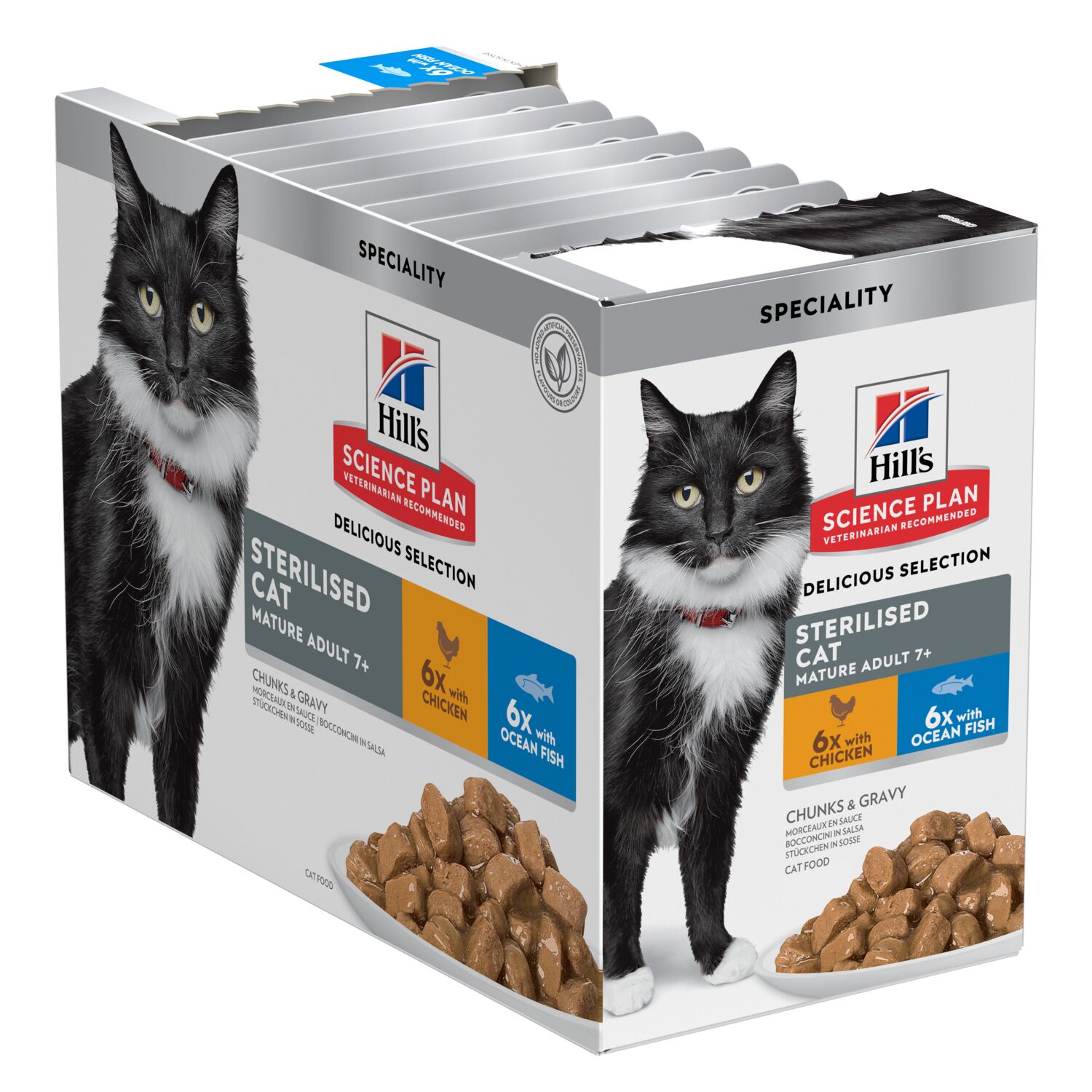 Alimentation chat stérilisé mature Poulet Pois 12x85gr - SCIENCE PLAN