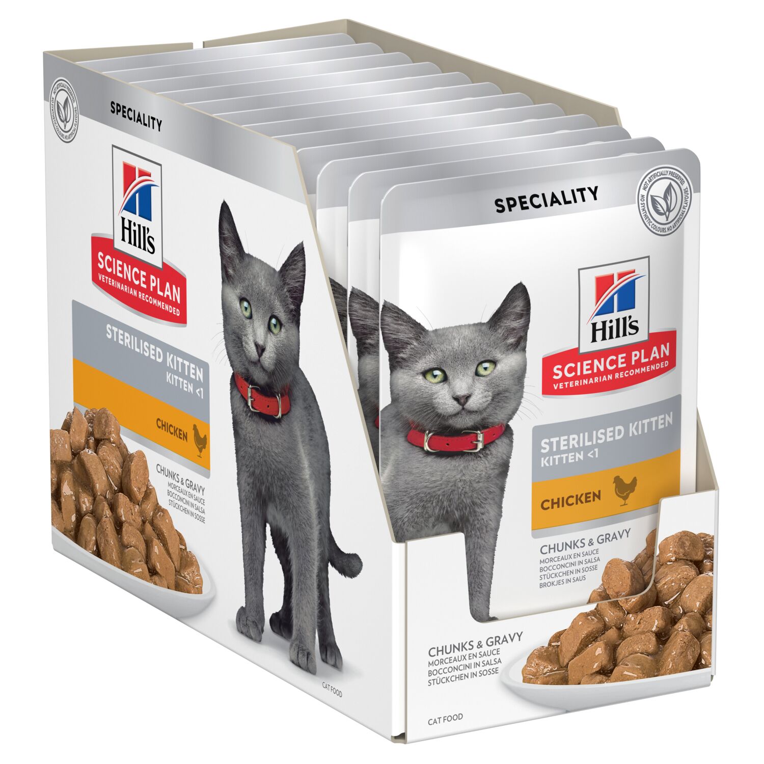Alimentation chat stérilisé Kitten Poulet 12x85gr - SCIENCE PLAN