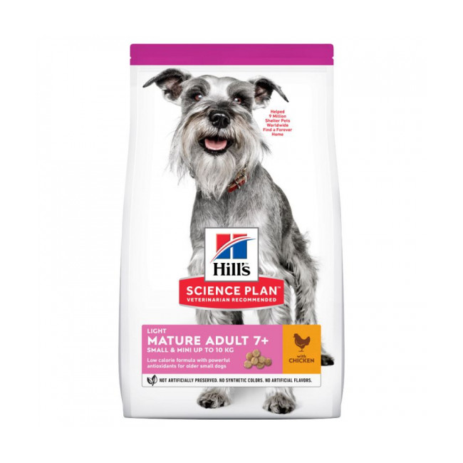 Croquettes Canine Mature Mini Light Poulet 2.5Kg HILL'S