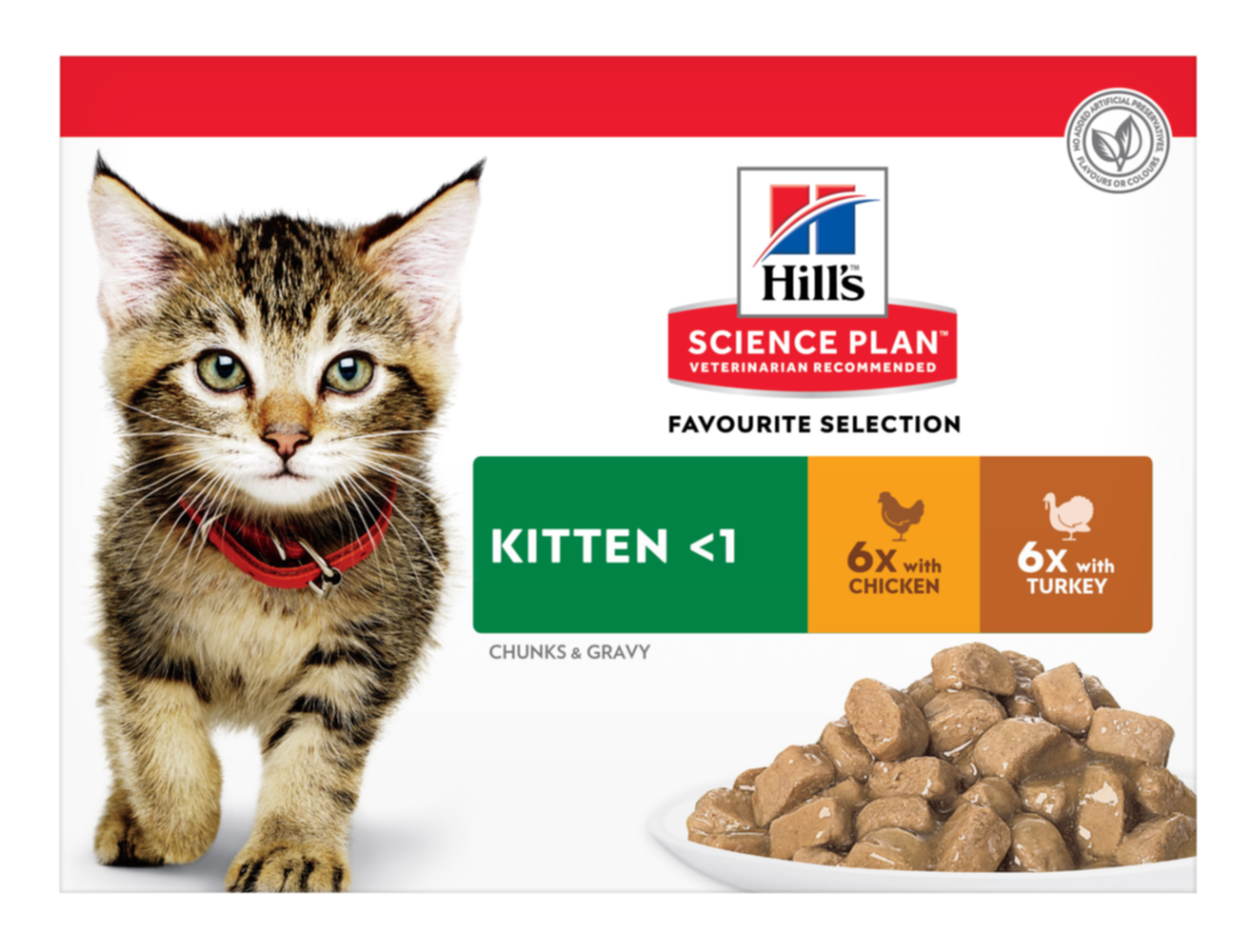 Sachet fraicheur chaton poulet-dinde 12x85gr - HILL'S SCIENCE PLAN