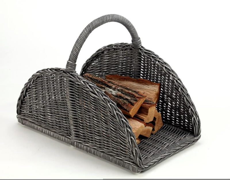 Panier à bûches Jonka gris - DIXNEUF