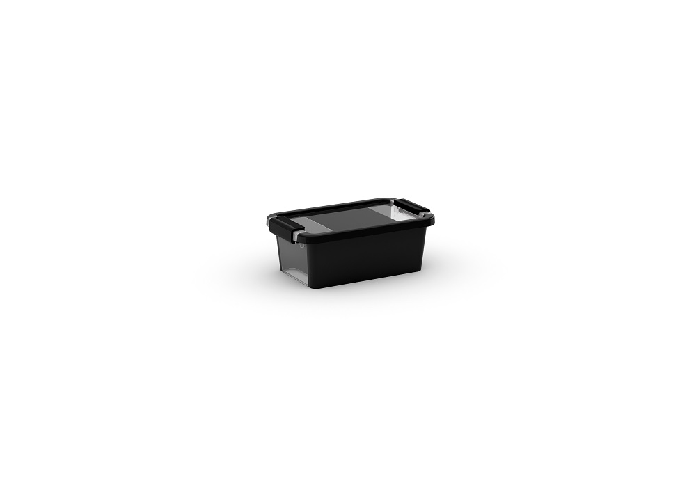 boite de rangement bibox en plastique noire 3l - KIS