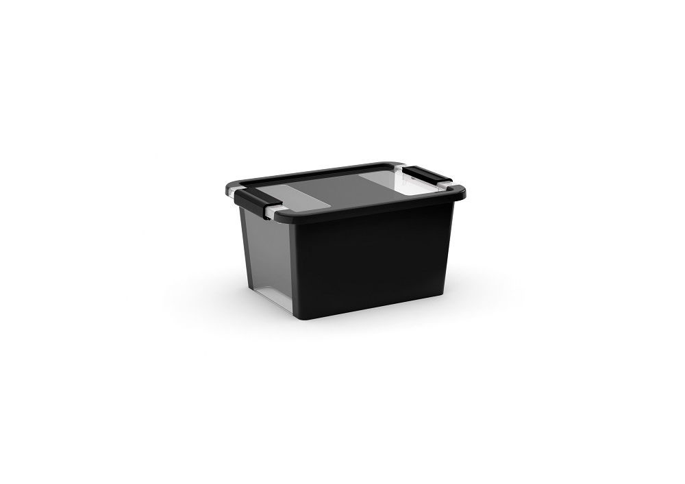 boite de rangement bibox en plastique noire 11l  - KIS