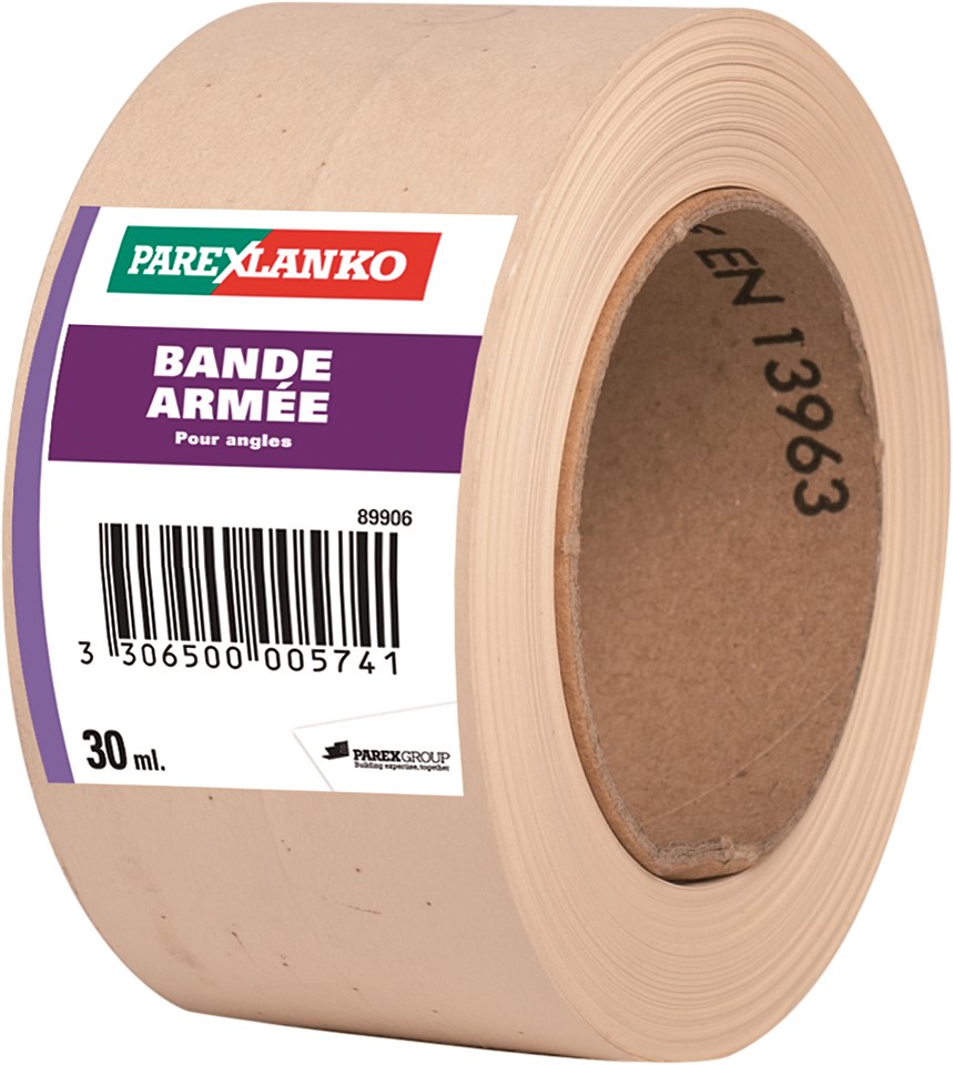 Bande enduit plaque de plâtre armée pour angles 30m - PAREXLANKO