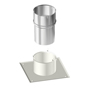 kit jonction tuyau poêle blanc 150/150 30x30 - DIXNEUF