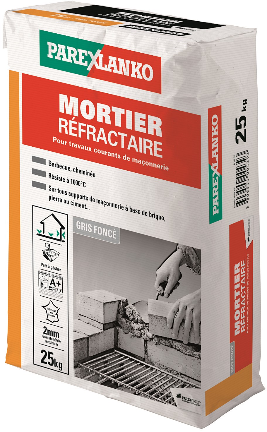 Mortier réfractaire 25kg - PAREXLANKO