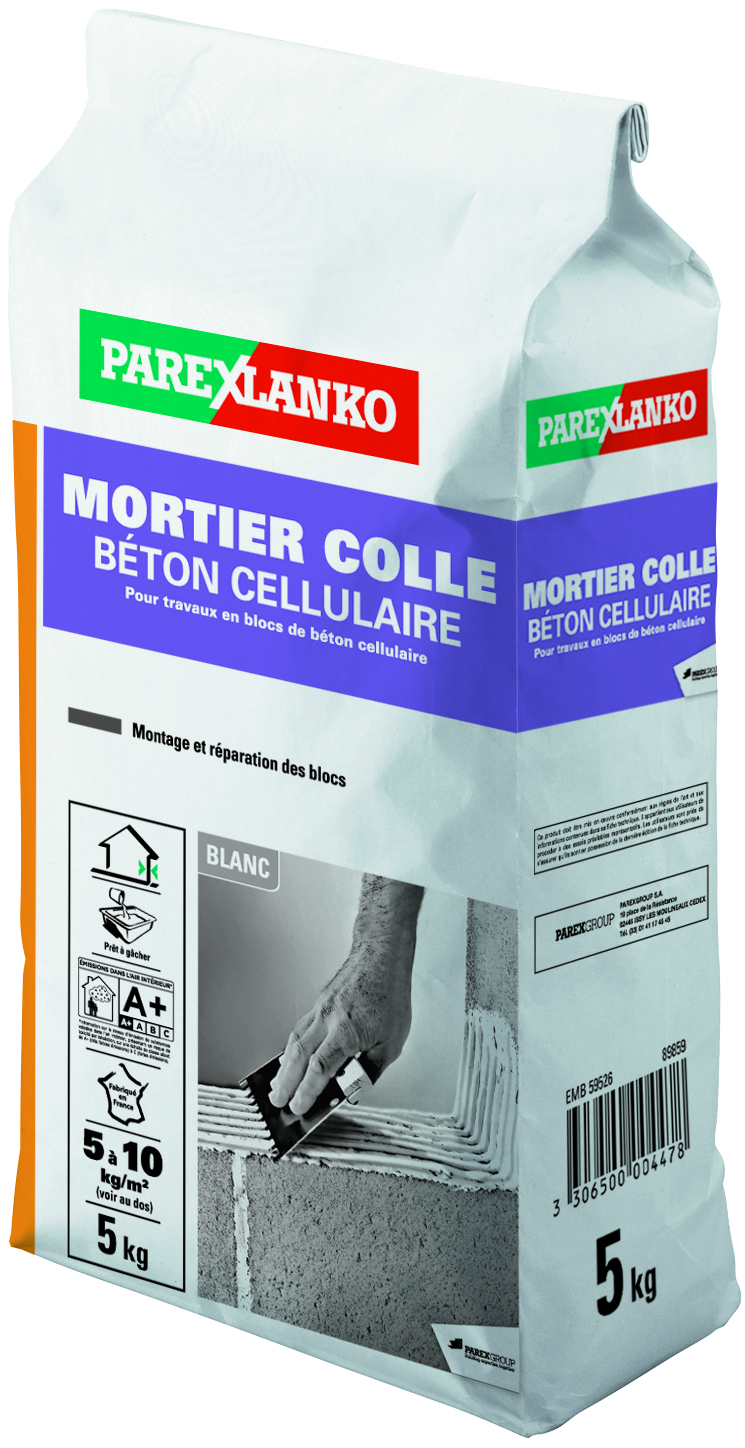 Mortier colle béton cellulaire 5kg - PAREXLANKO