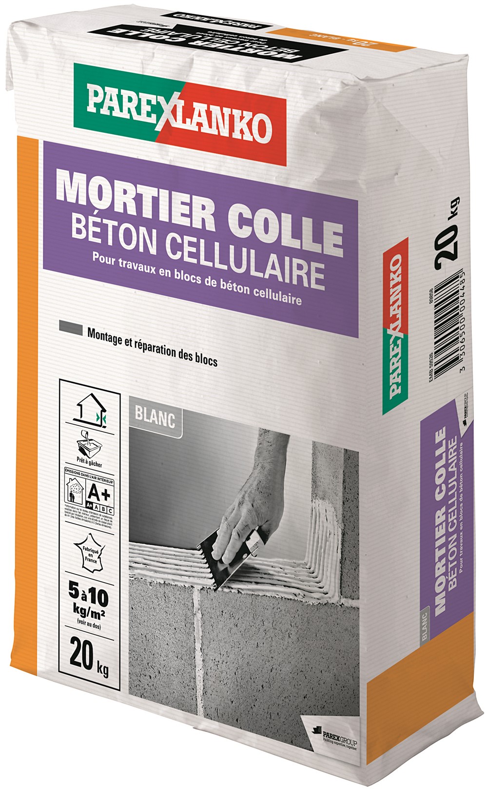 Mortier colle béton cellulaire 20kg - PAREXLANKO