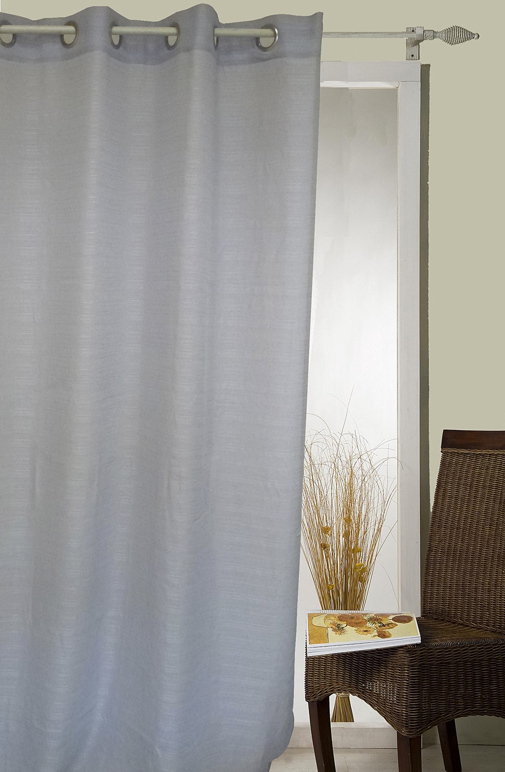 Voilage Lola gris 140x260cm - ROCLE