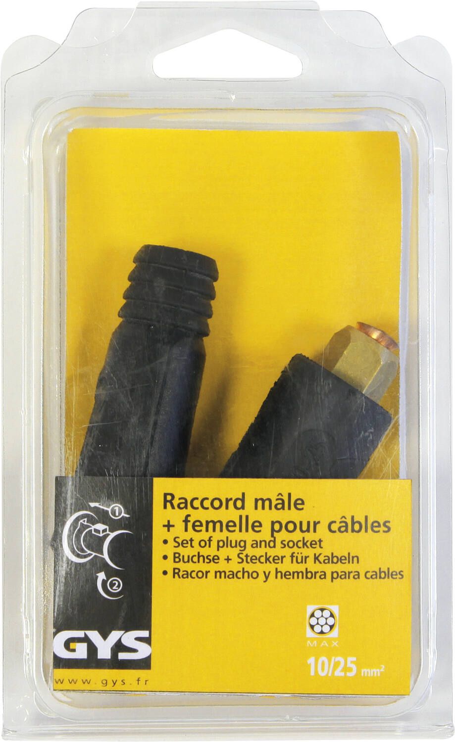 Raccords mâle + femelle 10-25 mm - GYS