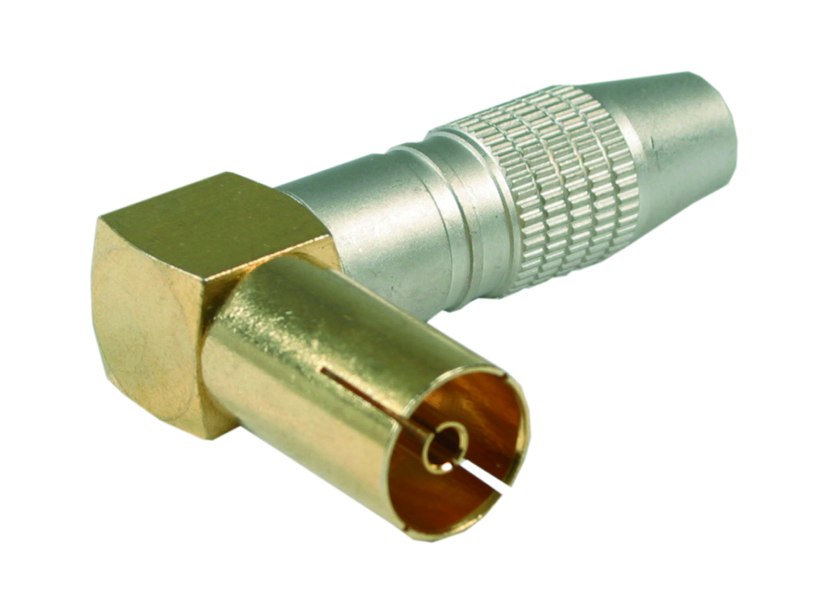 Fiche femelle coale coudée 9.52mm connectique or hq - OPTEX