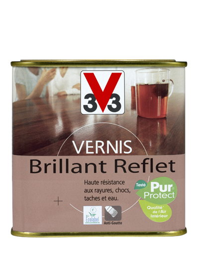 Vernis intérieur brillant reflet 0.5L - Chêne doré - V33