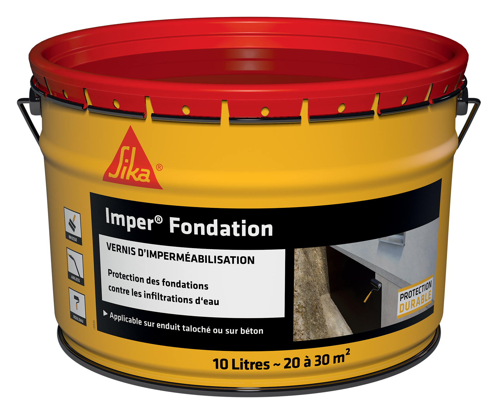 Imperméabilisation des fondations en béton IMPER FONDATION 10 L