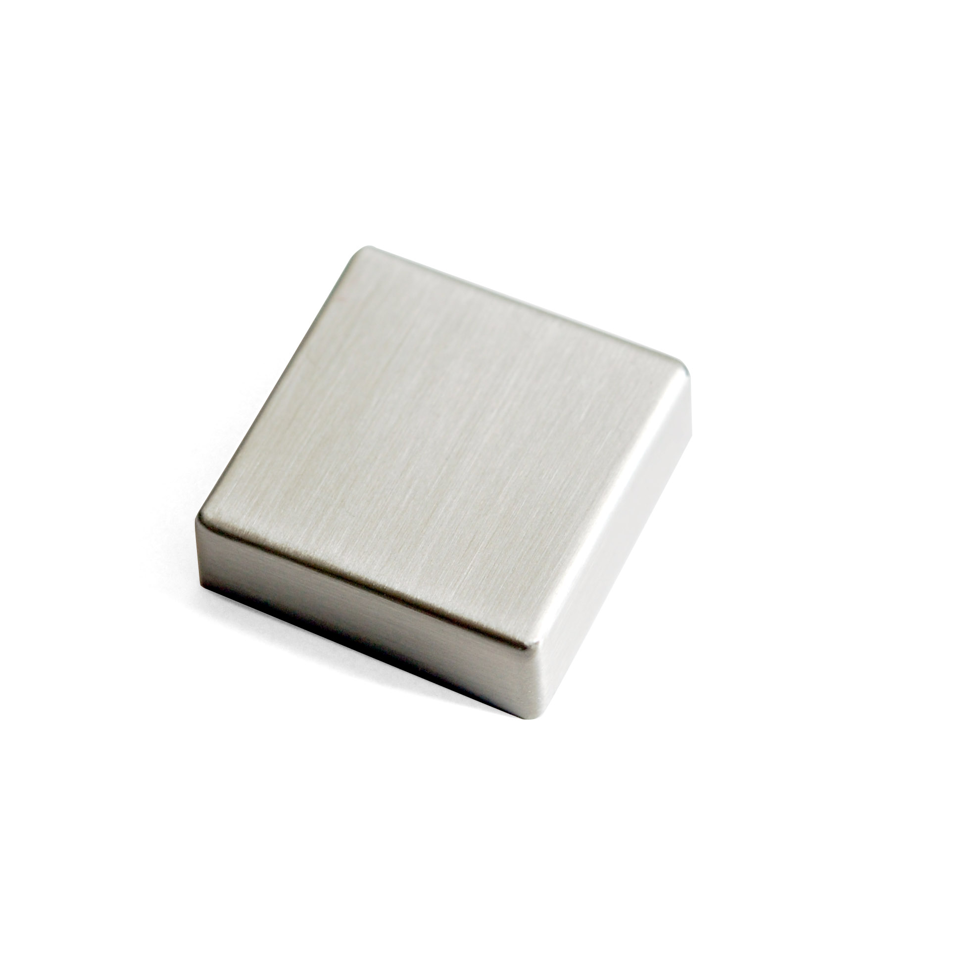 lot de 4 fixations carrés acier brossé - PRADEL