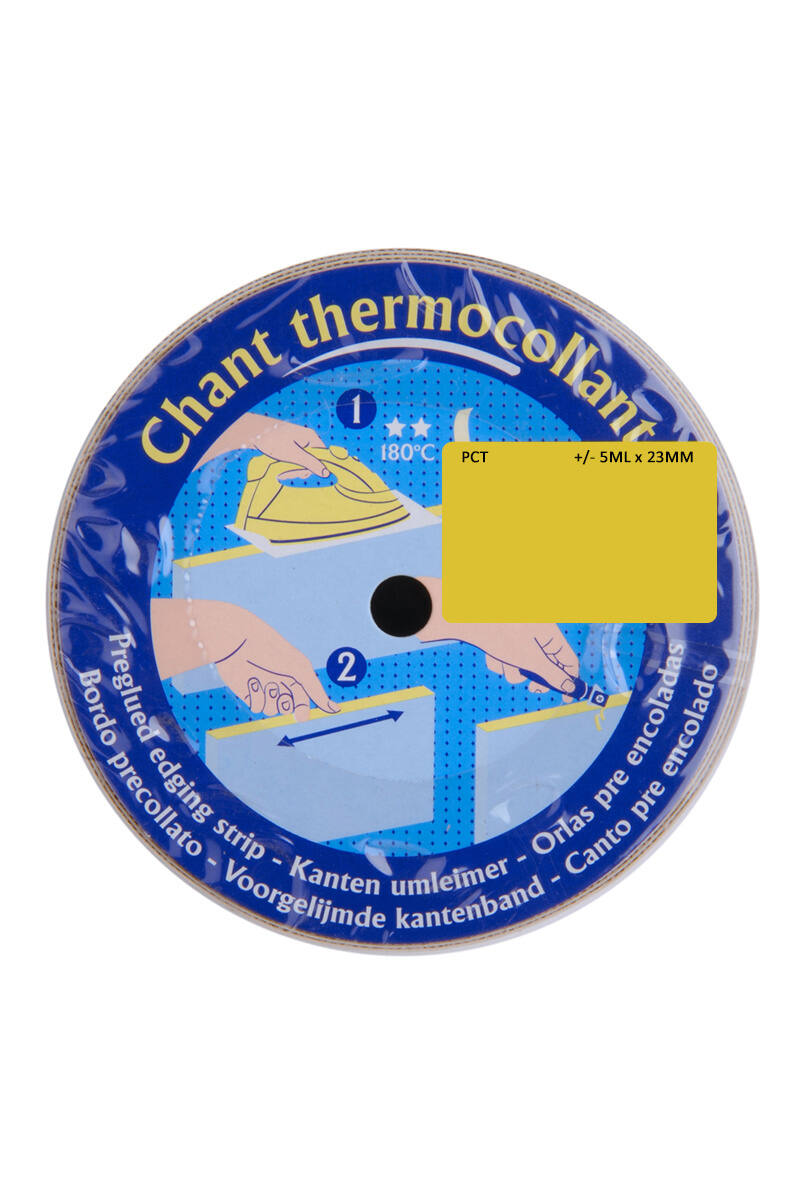 Bande de chant mélaminée thermocollant 5 ml x 23 mm merisier pommier - SPTD
