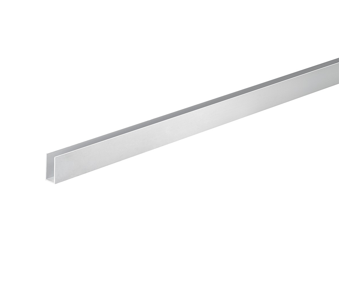 Profilé U alu anodisé argent mm. 10x20x1