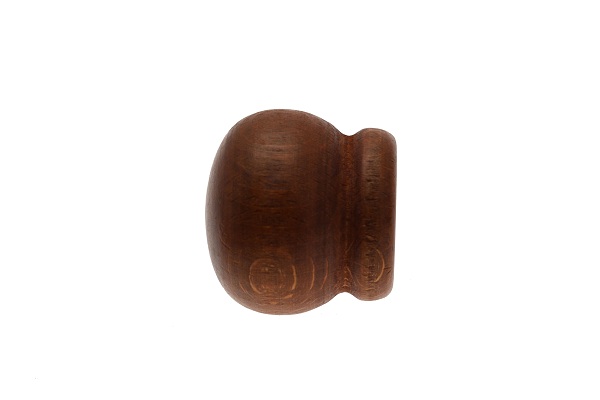 2 embouts pomme pour barre à rideau Ø28mm merisier - INVENTIV