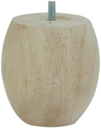 Pied de meuble boule bois brut H.90 Ø85mm - BAR PLUS
