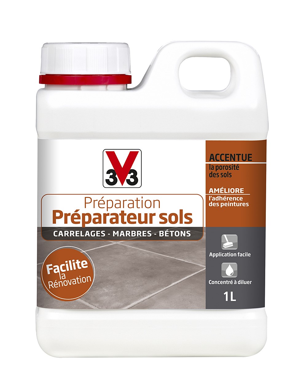 préparateur sols carrelage marbre béton 1 l - V33