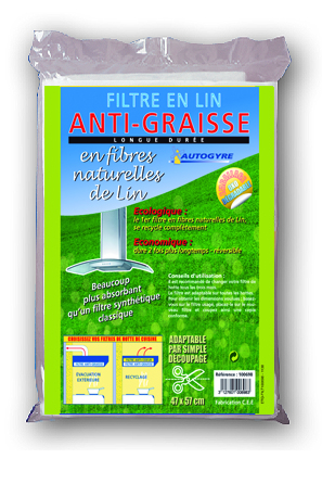 filtre hotte - anti-graisse lin naturel - AUTOGYRE