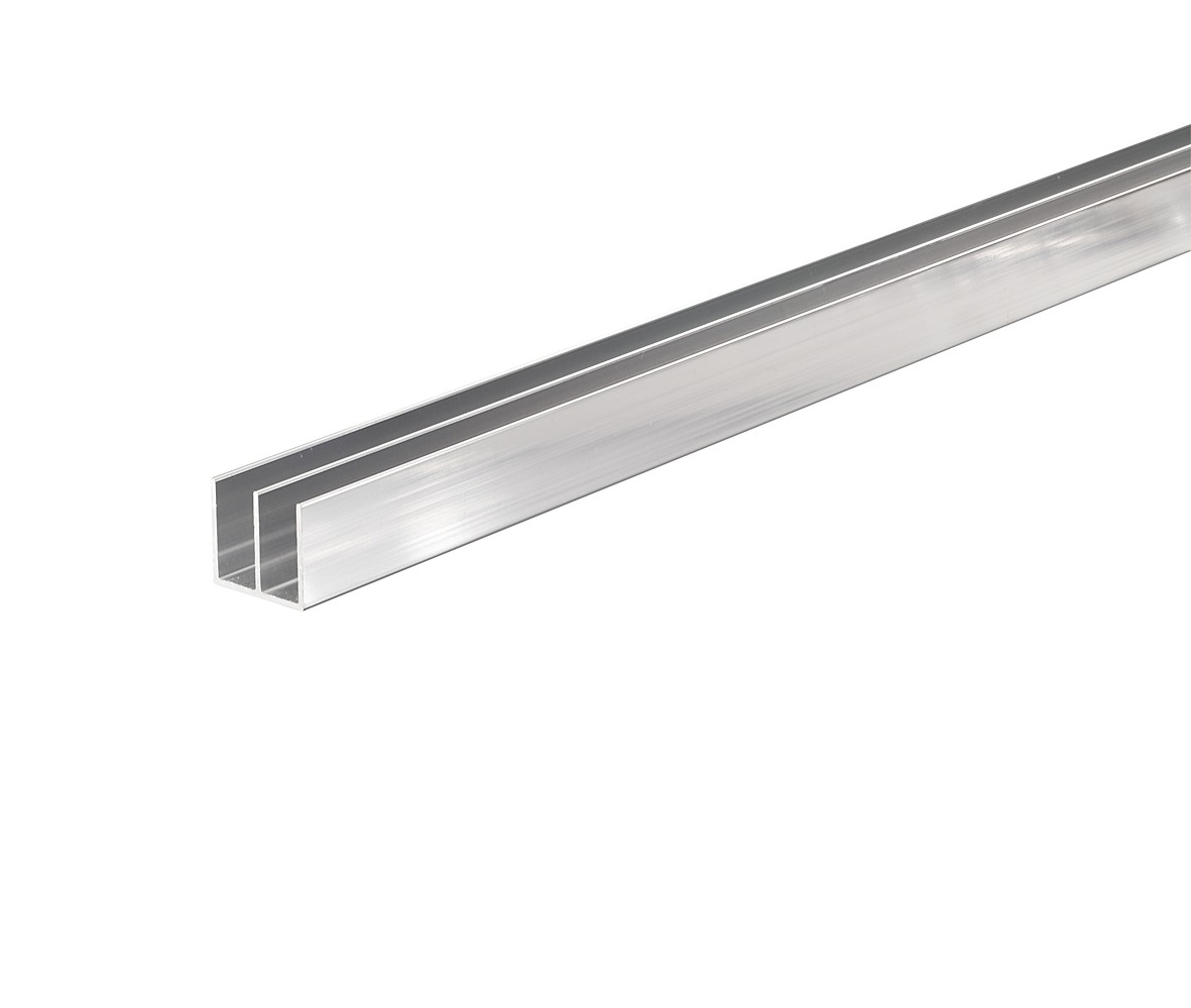 Profilé double U alu anodisé chromé argent mm. 20x18x1 - ARCANSAS