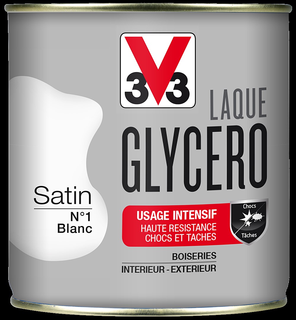 laque glycero satin 0,5L blanc - V33