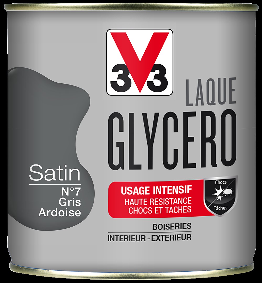 laque glycero satin 0,5L gris ardoise - V33