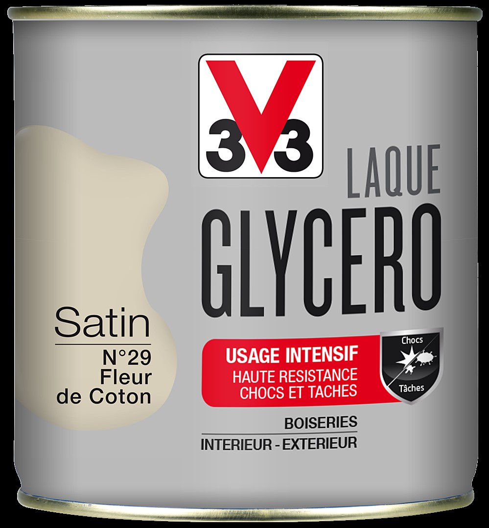laque glycero satin 0,5L fleur de coton - V33