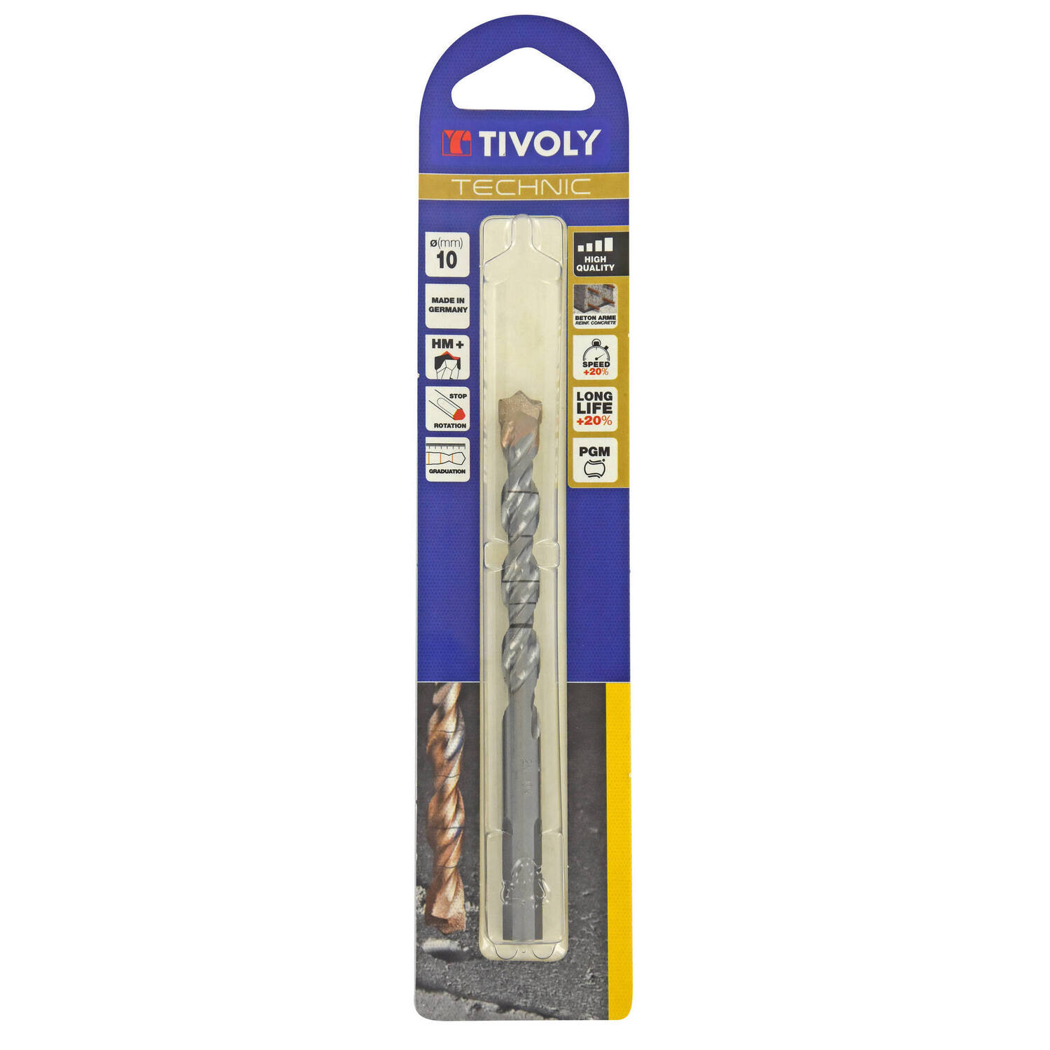 Foret béton Technic Ø10 mm - TIVOLY