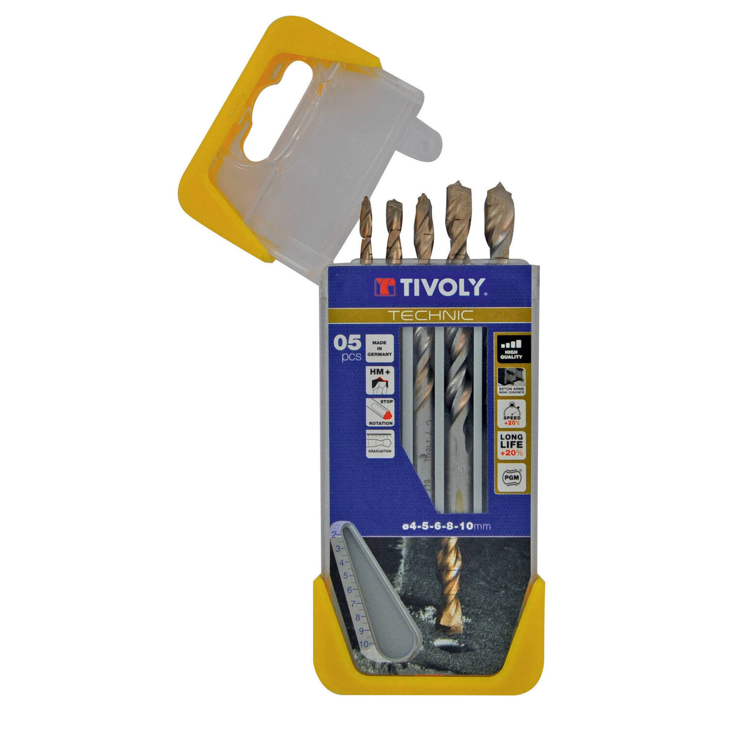 Coffret 5 forets béton gradué Technic - TIVOLY