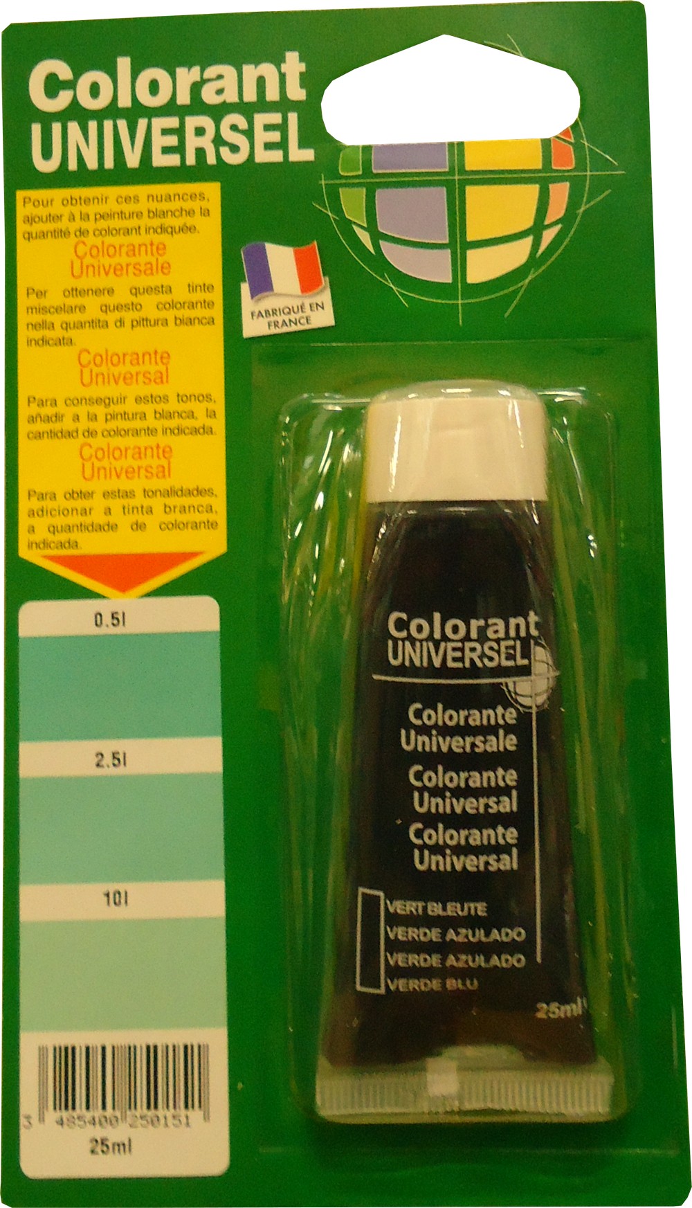 Colorant universel pour peinture vert bleuté 25ml