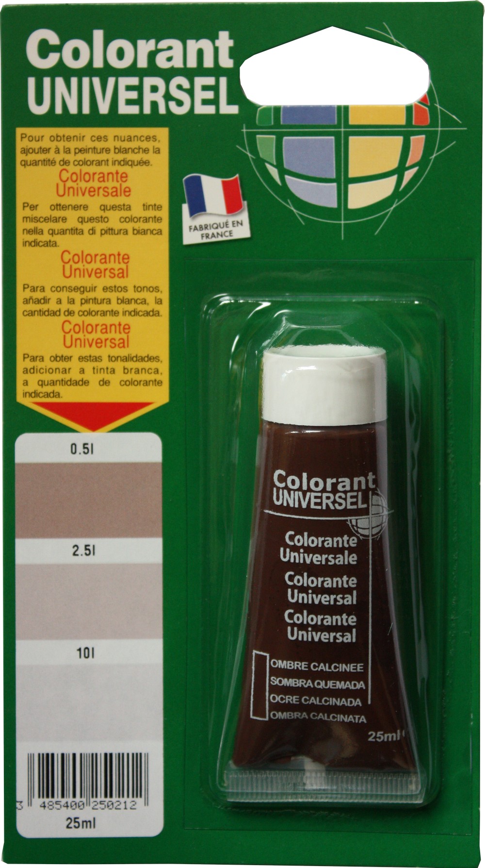 Colorant universel pour peinture ombre calcinée 25ml