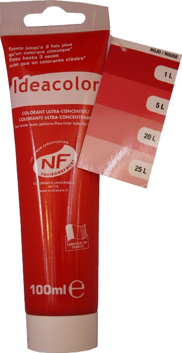 Colorant universel pour peinture rouge 100ml - IDEACOLOR