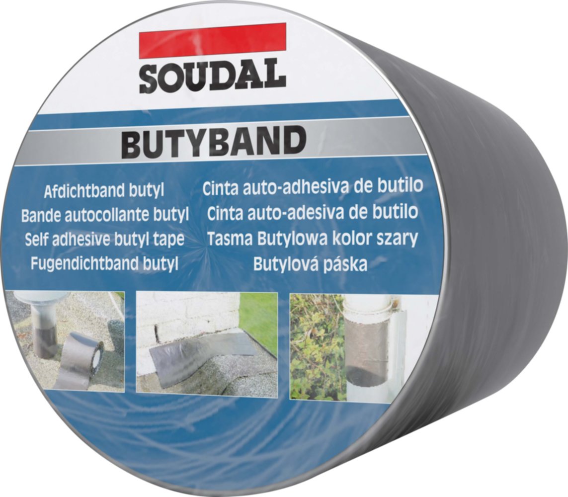 Bande d'étanchéité Butyband - 15cm x 10m - alu - SOUDAL