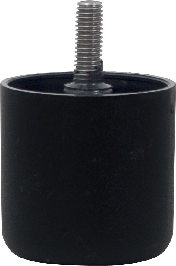 Pied de meuble cylindrique noir H.60 Ø60mm - BAR PLUS