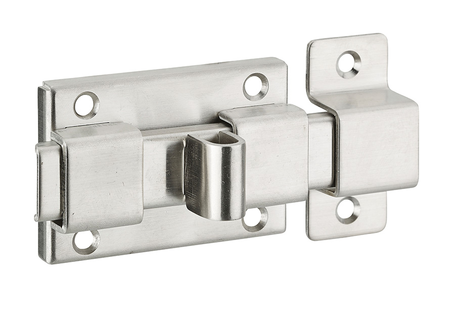 Targette inox pêne plat 65mm - THIRARD