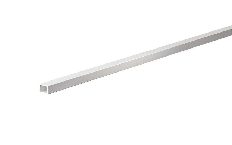 Tube carré alu anodisé argent mm. 10x10x1 - ARCANSAS
