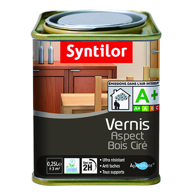 Vernis aspect bois cire 0.25l chene moyen - SYNTILOR