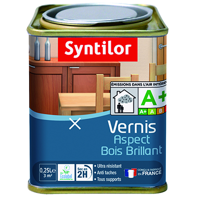 Vernis aspect bois brillant incolore 0.25l - SYNTILOR