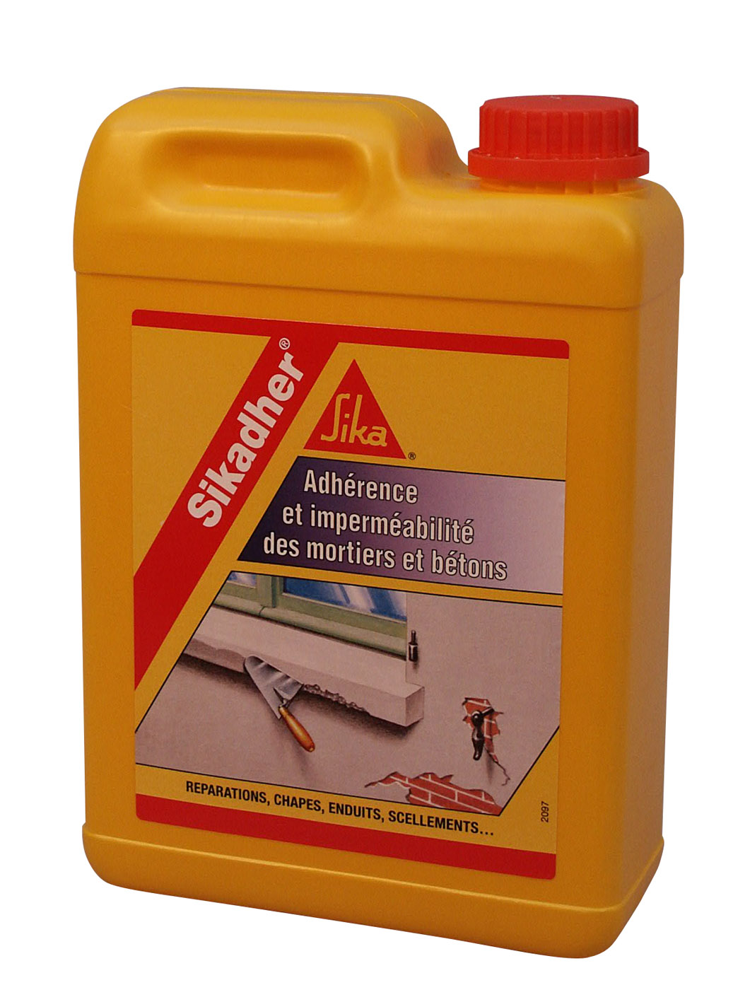 Additif pour adhérence et étanchéité des mortiers - 2L - SIKADHER