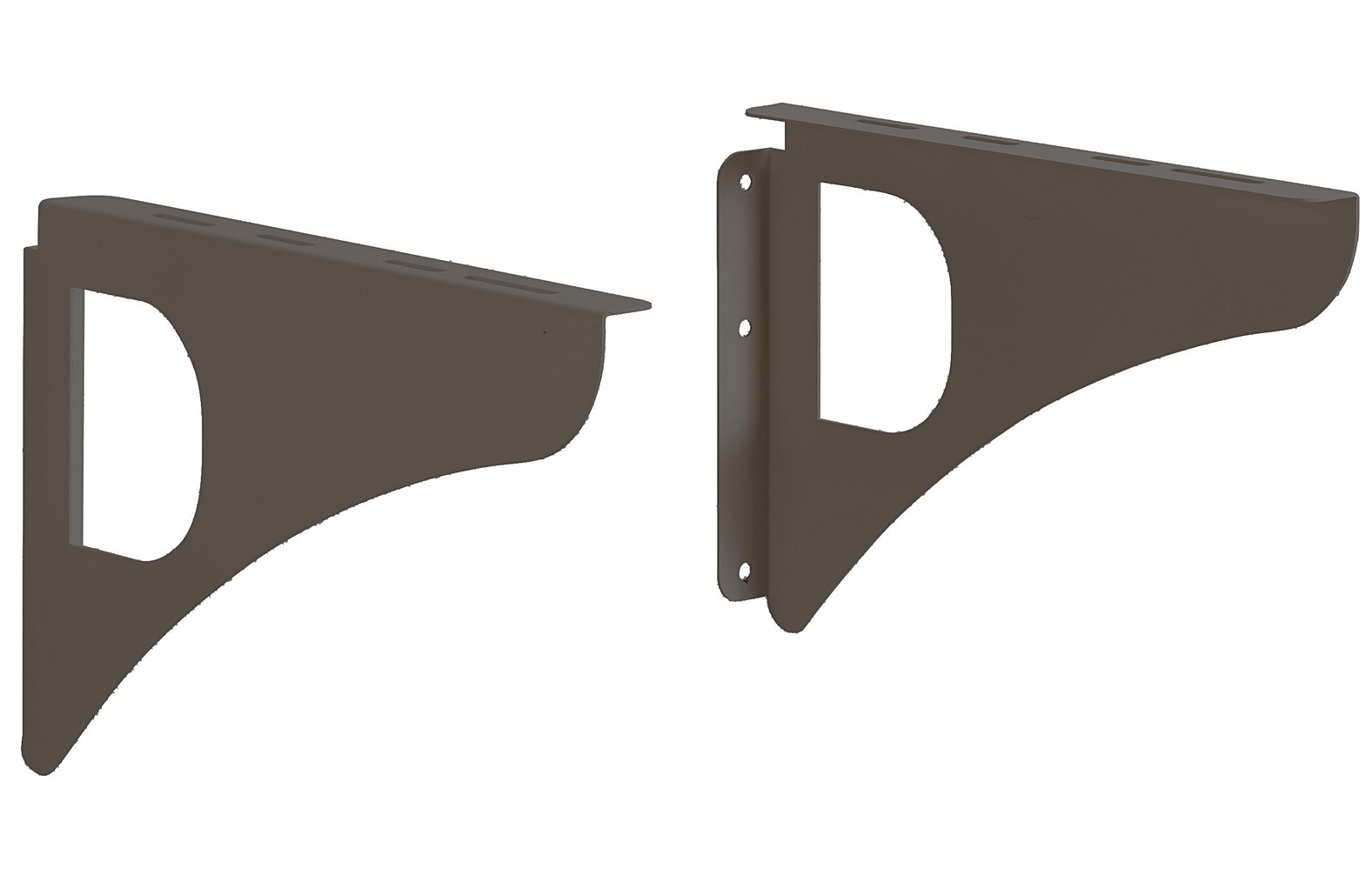 Equerres design gris anthracite pour fixation murale de boîte aux lettres - DECAYEUX