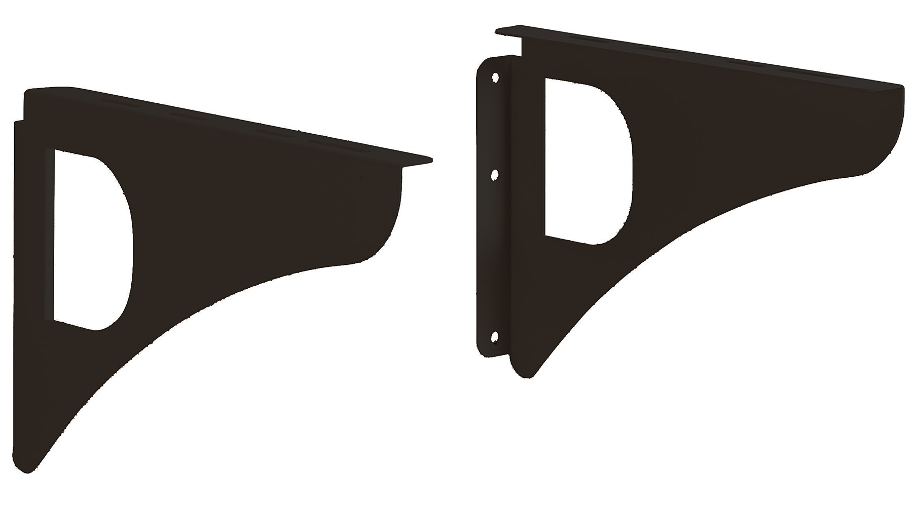 Équerres design noir pour fixation murale de boîte aux lettres - DECAYEUX